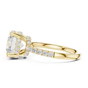 Bague de fiançailles Aries Jewel en or massif 14 carats, style solitaire haut de gamme, diamant de laboratoire rond brillant de 4 carats - Product Image 2