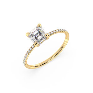 Bague de fiançailles et de promesse REYES, bijoux de luxe haut de gamme, or massif 14 carats, diamant de laboratoire HPHT CVD, pour femme, cadeau d'anniversaire - Product Image 1