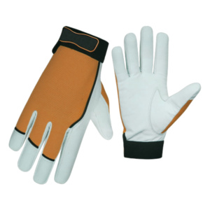 Best Performance Durable Heavy-Duty Goat Grain Leather Safety <b>Gloves</b> Adjustable Wristband Soft Comfortable Fire Proof - Product Image 2