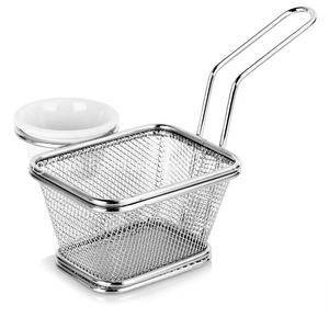 Mini <b>Chip</b> Fry <b>Basket</b> Henry Foodservice FRY <b>Basket</b> Stocked Metal MCB - Product Image 3