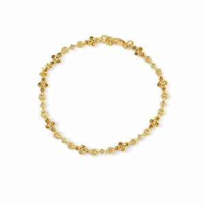 Bracelet à maillons en argent sterling 925 avec motif symétrique multi-tourmaline et quatre breloques rondes en pierre, plaqué or et rhodium - Product Image 1