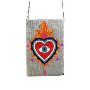 กระเป๋าโทรศัพท์ทำมือประดับลูกปัดเม็ดเล็กสไตล์โมเดิร์น พร้อมงานปักลายศิลปะ น้ำหนักเบา สายสะพายปรับได้ - Product Image 2