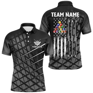 Chemise de billard hawaïenne unisexe ACE personnalisée en polyester/coton imprimée par transfert thermique, à manches courtes, anti-humidité, col rabattu - Product Image 1
