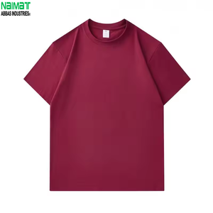 เสื้อยืดผู้ชายทรงปกติ ไหล่ตก คอกลม แขนสั้น ผ้าฝ้าย 100% สตรีทแวร์ สีพื้น เรียบง่าย ระบายอากาศได้ดี - Product Image 3