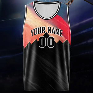 <b>Boys</b> Customizable Name and Number Basketball Vest Polyester 100% Sports Mesh Tank Top with Slight Stretch OEM Serviced - Product Image 4