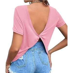 Top tendance à épaules dénudées, style été, en spandex, polyester et coton, avec maille résille, sans manches, dos nu, best-seller - Product Image 5