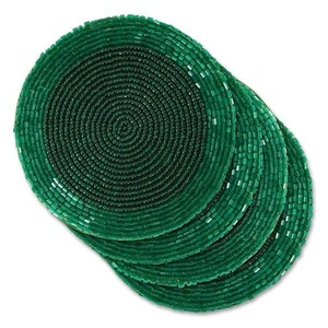 Nouveau design de dessous-de-verre brodé perlé, design exceptionnel, pour hôtel, maison, table, dessous-de-verre perlé fait main, produit antique. - Product Image 5