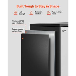 Armadio Metallico da Parete 27.56L X 12.01P X 19.69A Pollici, Armadietto Galleggiante per Attrezzi da Garage con Porta a Ribalta, Capacità di Carico 240 Libbre - Product Image 6