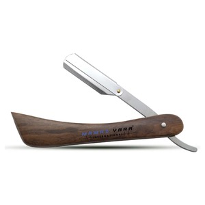 High Quality Men's Stainless Steel Manual Straight Edge Barber Razor with <b>Slide</b> Lock <b>Wooden</b> Handle for Face <b>and</b> Body Shaving OEM - Product Image 1