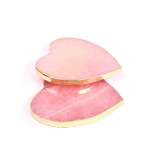 Vente flash : Sous-verre en quartz rose de haute qualité, en forme de cœur, en pierre de cristal, pour table, boissons, avec support à café, pour la maison - Product Image 4
