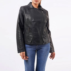 Womens Winter Leather Crop <b>Jacket</b> Genuine Real Slim Fit Biker Zip Crop Coat Stylish Fashion Outerwear <b>Zipper</b> <b>Jackets</b> - Product Image 1