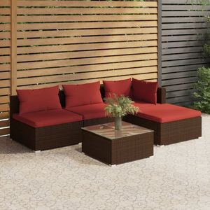 Ensemble de salon d'extérieur marron pour l'entrée du jardin - Product Image 1