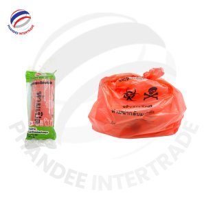 ถุงขยะทางการแพทย์แบบใช้แล้วทิ้งสีแดงบนม้วน HDPE พร้อมสาย PP สำหรับใช้ในโรงพยาบาลในบ้านปรับแต่งได้ - Product Image 2