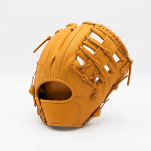 Leather <b>Baseball</b> Glove OEM Service H-Web Right-Handed Full Finger Outfield Adult Hook And Loop Closure All Seasons - Product Image 2