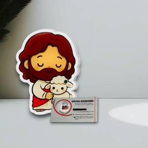 Paleta Magnética para Extensiones de Pestañas con Diseño de Cabra y Corazón de Diamante para Artistas de Pestañas, Soporte Acrílico Personalizado para Pestañas - Product Image 4