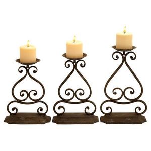 เชิงเทียนเหล็กทรงกระบอก METAL WAVE งานแฮนด์เมด ทนทาน หรูหรา สวยงาม สำหรับตกแต่งบ้านในวันคริสต์มาส - Product Image 4