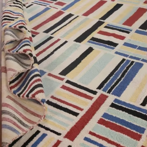 Alfombra Afgana Oushak Personalizable, Multicolor, Tejida en Algodón, Resistente a las Manchas, Acolchada, Moderna, Hecha a Mano, para Oración o Picnic - Product Image 1