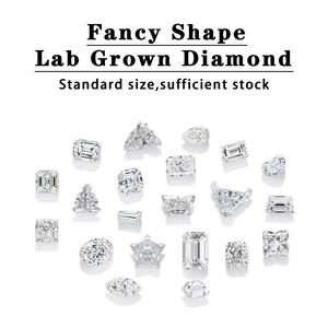 Diamantes sintéticos sueltos de corte brillante redondo, cultivados en laboratorio mediante HPHT, de 1.0 mm a 3.2 mm, color blanco EF, claridad VVS, para joyería. - Product Image 2