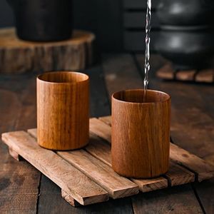 Taza de Café de Madera de Alta Calidad con Platillo, Taza de Té de Madera Maciza, Vaso Ecológico, Juego de Café Rústico, Vajilla al por Mayor - Product Image 5