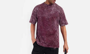 Camisetas Unisex de Cuello en V, Corte Regular, Lavado Ácido, 100% Algodón, Ligeras, de Alta Calidad, Servicio OEM, Secado Rápido, Contraste - Product Image 3