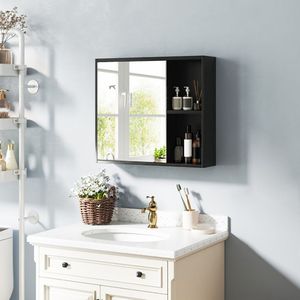Armadietto da Bagno con Specchio Singolo, Mensole Funzionali per il Bagno - Product Image 2
