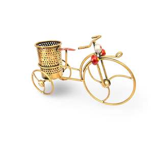 Portalápices minimalista de metal y hierro, acabado rosa, forma redonda, ligero, diseño contemporáneo para decoración de escritorio en el hogar u oficina. - Product Image 6