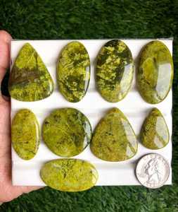 Natural Green Opal Made By MAHNAJ GEMS Loose Gemstone Wholesale Bulk Supply Cabochon For Jewelry Making - Product Image 4