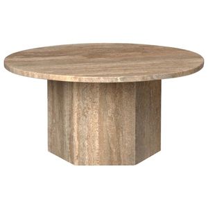 Nouvelle table basse ronde en travertin, style plateau à gâteau en pierre naturelle, pour salon et décoration, lot en gros X - Product Image 4