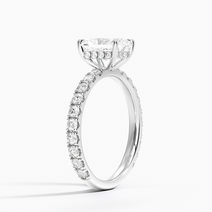 BOJ <b>Ring</b> 096 Radiant Cut 925 <b>Silver</b> Halo Stone Prong Setting <b>Solitaire</b> Diamond <b>Ring</b> 2ct D Color VVS1 Moissanite GRA Certified - Product Image 2