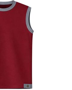 Custom Manufacturer Men Red Sleeveless Tank Top And Shorts <b>Set</b> Casual Summer Cotton Outfit Gray Trim Drawstring Two Piece <b>Set</b> - Product Image 3