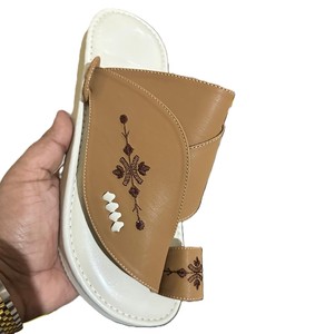Trendy Arabian Chappal <b>Synthetic</b> <b>Leather</b> Shoes for Men Quality Non-Slip PU Soft Sole Perfectly Fashionable Arabic Shoes 2026 - Product Image 4