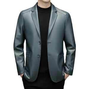 Blazers de terciopelo para mujer, corte ajustado, cuello alto tejido, impermeables, transpirables, estilo vintage, para negocios o uso casual. - Product Image 1