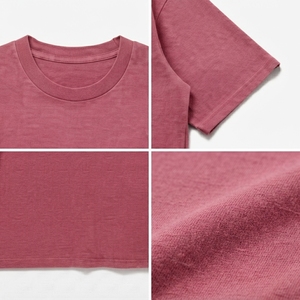 Camiseta Rosa Lisa para Hombre, Ropa de Algodón Personalizada, Producción al por Mayor de Fábrica - Product Image 4