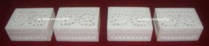 Caja de Joyería de Mármol Blanco Tallado con Diseño Floral, Forma Rectangular, Ideal para Regalos Empresariales y Decoración del Hogar - Product Image 3