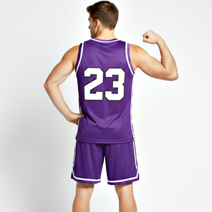 Uniforme de Baloncesto de Alta Demanda, Secado Rápido, Calidad Premium, Camiseta sin Mangas con Pantalones Cortos, Personalizable para Equipos - Product Image 4
