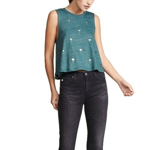 <b>Top</b> Trendy Gym Wear Workout Tank <b>Top</b> High Quality Yoga Sports <b>Top</b> Fitness Customized 100% Cotton Tank <b>Tops</b> - Product Image 3