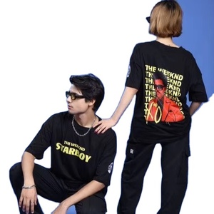 T-shirts pour hommes en coton 100% de qualité supérieure, coupe ample, épaules tombantes, style boxy, logo personnalisé, 220 GSM, tricoté, uni - Product Image 6