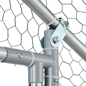 Grande Pollaio in Metallo 9.8x6.5x6.5ft con Tetto a Cupola, Recinto per Galline con Copertura e Chiusura di Sicurezza per Fattorie - Product Image 4