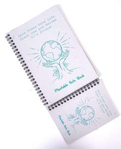 Carte de remerciement et d'anniversaire en papier grainable biodégradable, personnalisable avec logo imprimé en usine, écologique et planteable - Product Image 1