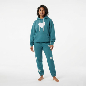 Conjunto Deportivo Personalizado para Mujer, Sudadera con Capucha de Algodón Grueso, Pantalones Deportivos, Impresión Personalizada, Ropa Urbana, Proveedor Mayorista OEM ODM - Product Image 1