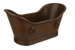 อ่างอาบน้ำทองแดงผนังสองชั้นดีไซน์โบราณอ่างอาบน้ำทองแดงทองแดง - Product Image 5