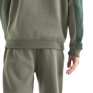 Ensemble de survêtement décontracté 2 pièces pour homme, personnalisable, à capuche, couleur unie, automne-hiver, séchage rapide, respirant, OEM - Product Image 4