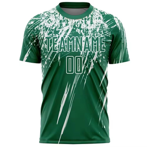 Customized Design Soccer Jersey Sublimation Printed Team 100% Polyester Breathable Quick Dry Short Sleeve Customizable - Product Image 1