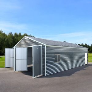 Capannone in Metallo 40FT X 26FT con Porte Doppie da 9FT e 1040 Piedi Quadrati TMG MS2640 - Product Image 3