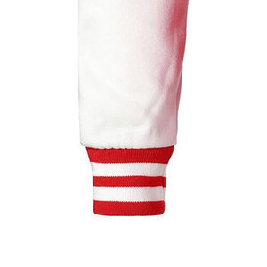 Blouson universitaire homme rouge et blanc, style décontracté, col montant, simple boutonnage, coupe droite, coupe-vent hiver, en polyester et coton - Product Image 5
