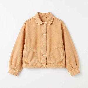 Custom Womens Denim <b>Jacket</b> Enzyme Wash <b>Patches</b> for Streetwear Brands Wholesale Factory Direct Bulk Supply - Product Image 4