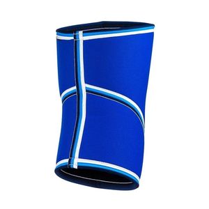 Powerlifting <b>Knee</b> Sleeve Royal Blue White Contrast Stripe Neoprene 7mm Squat Patellar <b>Support</b> Gym Weightlifting <b>Knee</b> Sleeve Pair - Product Image 3