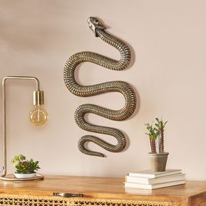 Centre de table en métal finition luxe, motif serpent, ornement artistique pour table à manger et décoration de chambre d'hôtel - Product Image 1