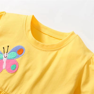 Proveedor Mayorista de Ropa Infantil, Vestido para Niñas Pequeñas, Estampado Floral Bonito, Cómodo para Uso Diario, Precio de Fábrica - Product Image 3