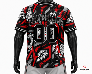 Maillot de baseball pour hommes SINEWY SPORTS, impression sublimée, nom de l'équipe 00, séchage rapide, manches courtes, coupe régulière, 100% polyester, toutes tailles - Product Image 2